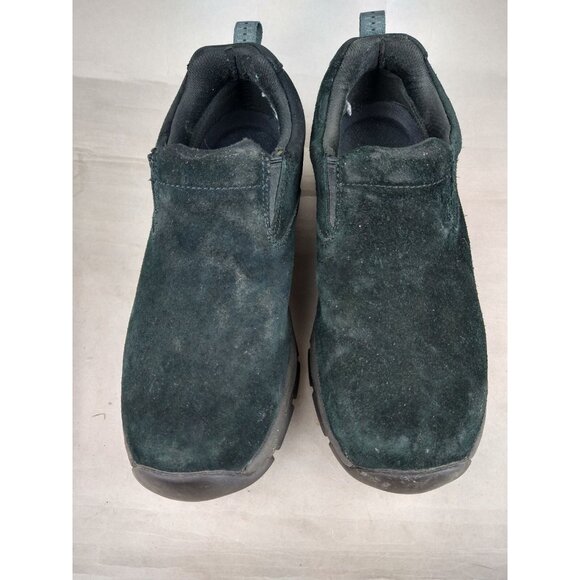 L.L. Bean Black Suede Women's 8.5 Mule Moc Shoes Vibram Artic Grip Primaloft - Picture 2 of 13